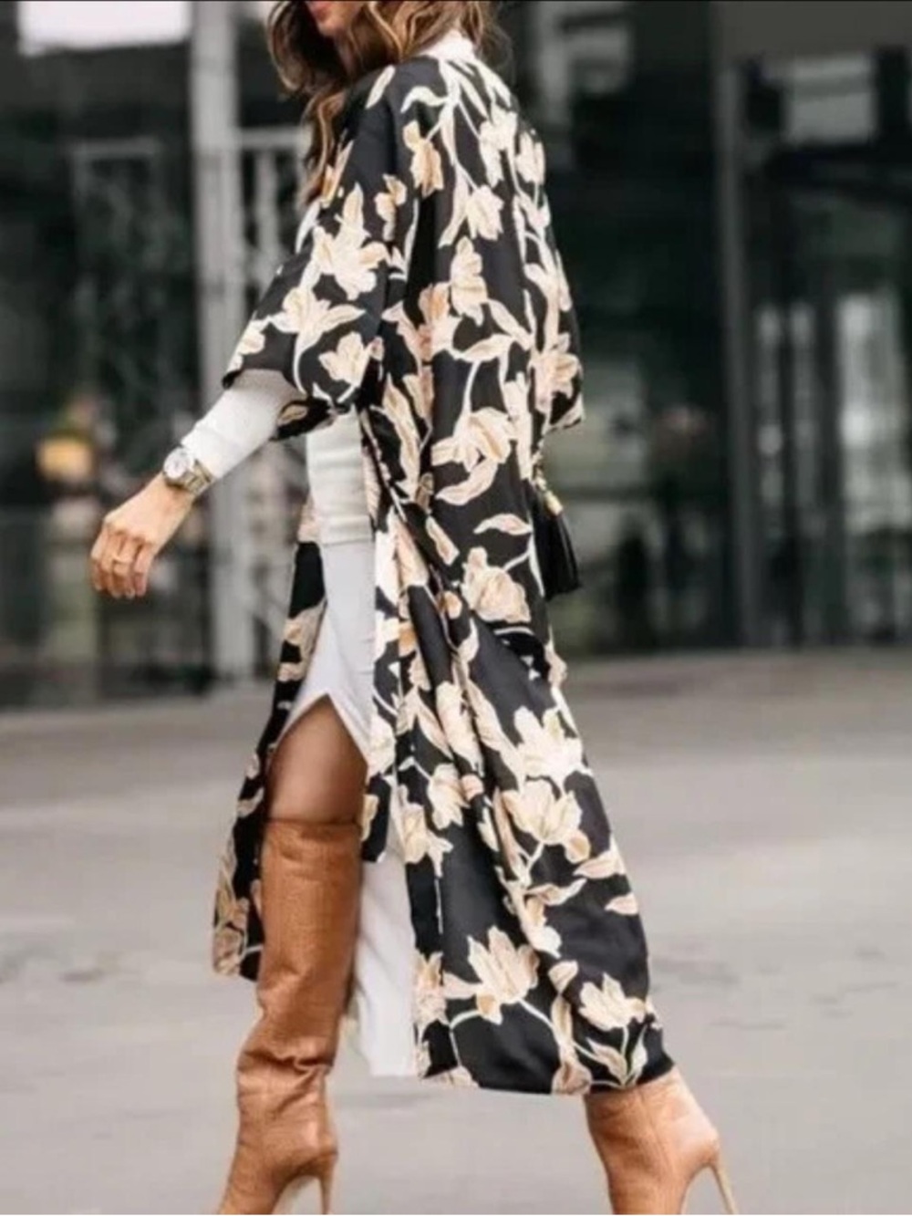 Anthropologie Maison du Soir Floral Kimono Robe Duster L/XL